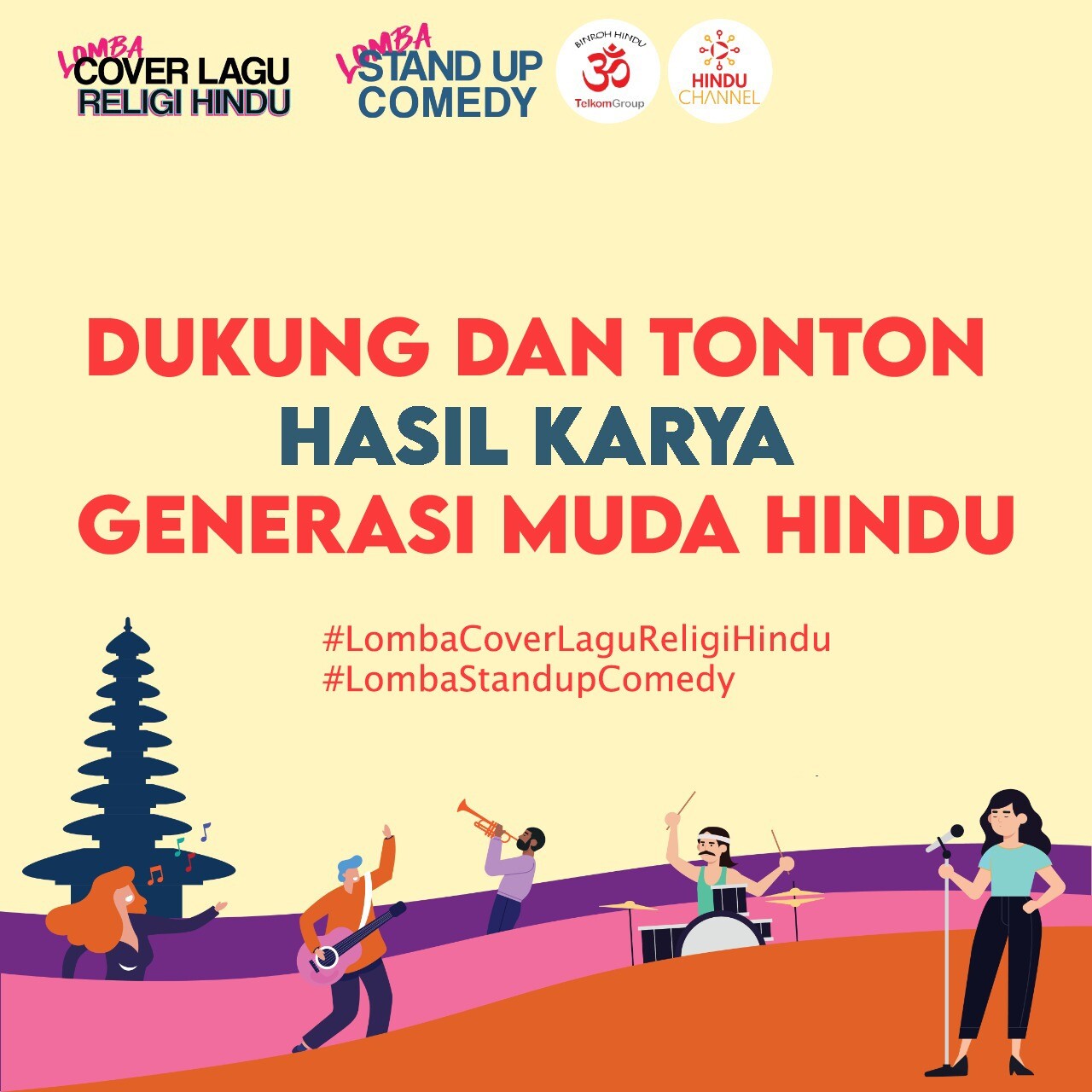 Lomba Stand Up Commedy dan Cover Lagu Religi Hindu